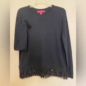 Lilly Pulitzer Marguerite Black Sweater sz Medium.